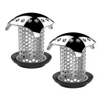 2 Pack Drain Hair Catcher Protector Anti-Rust Long Service Life Durable 2 big size stainless steel hair catcher